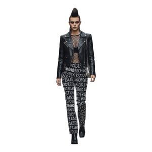 Moschino Rare Vintage Alphabet Print Pants Y2K Archival Italian Couture